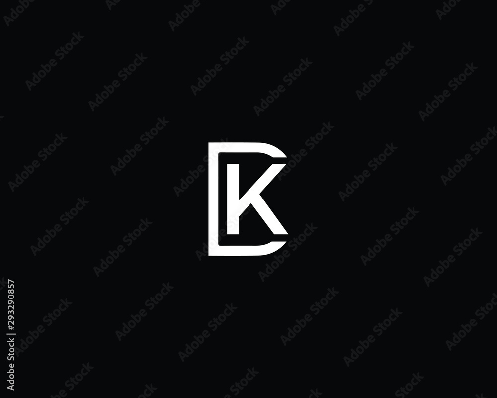Professional and Minimalist Letter DK KD Logo Design, Editable in Vector Format in Black and White Color Professional and Minimalist Letter DK KD Logo Design, Editable in Vector Format in Black and White Color