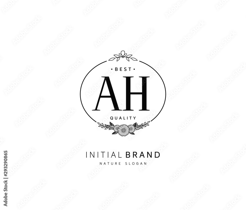 A H AH Beauty vector initial logo, handwriting logo of initial signature, wedding, fashion, jewerly, boutique, floral and botanical with creative template for any company or business. A H AH Beauty vector initial logo, handwriting logo of initial signature, wedding, fashion, jewerly, boutique, floral and botanical with creative template for any company or business.