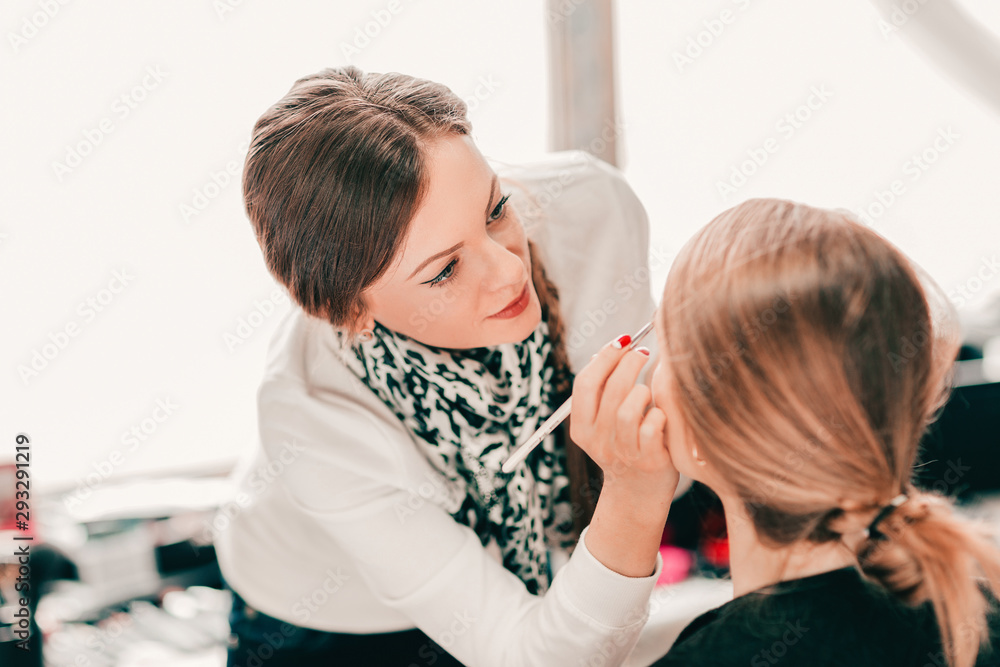 professional makeup artist does make-up in a beauty salon professional makeup artist does make-up in a beauty salon