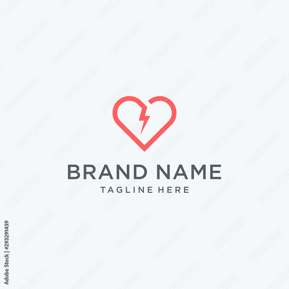 Abstract heart logo design icon vector Abstract heart logo design icon vector