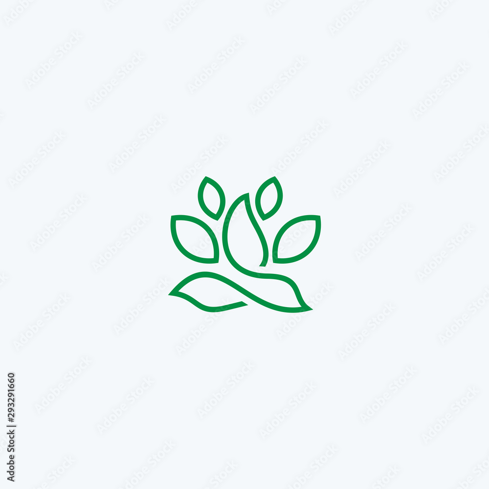 Abstract leaf flower logo design icon vector creative premium symbol vector sign. Abstract leaf flower logo design icon vector creative premium symbol vector sign.
