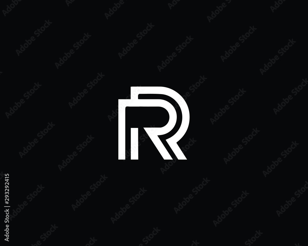 Professional and Minimalist Letter PR RP Logo Design, Editable in Vector Format in Black and White Color Professional and Minimalist Letter PR RP Logo Design, Editable in Vector Format in Black and White Color