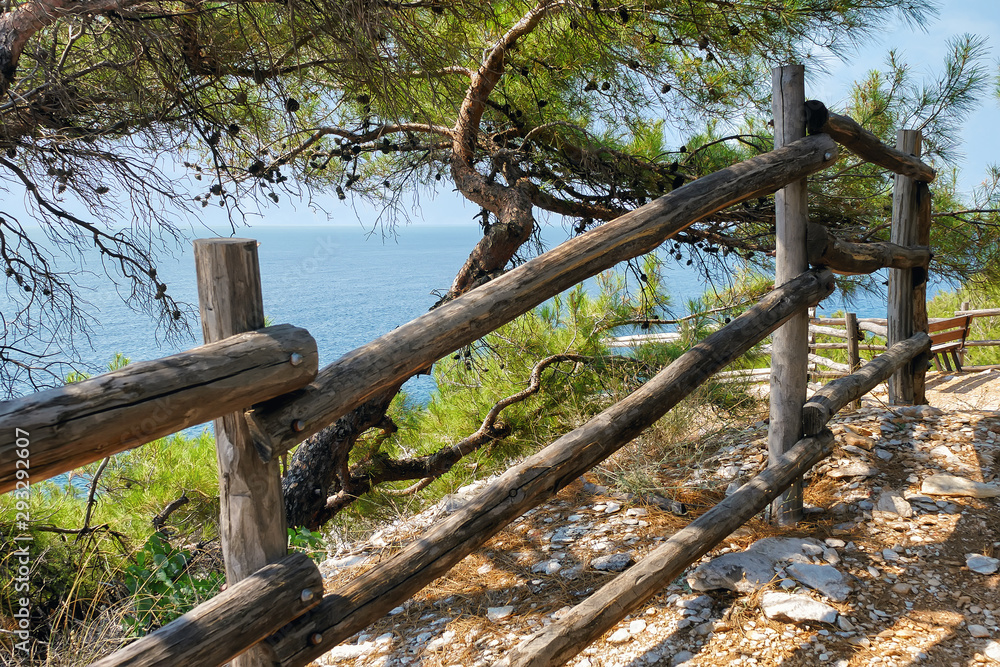 Amazing view to Aegean sea and the coastline from the Ruins in Archaeological site of Aliki, Thassos island, East Macedonia and Thrace, Greece Amazing view to Aegean sea and the coastline from the Ruins in Archaeological site of Aliki, Thassos island, East Macedonia and Thrace, Greece
