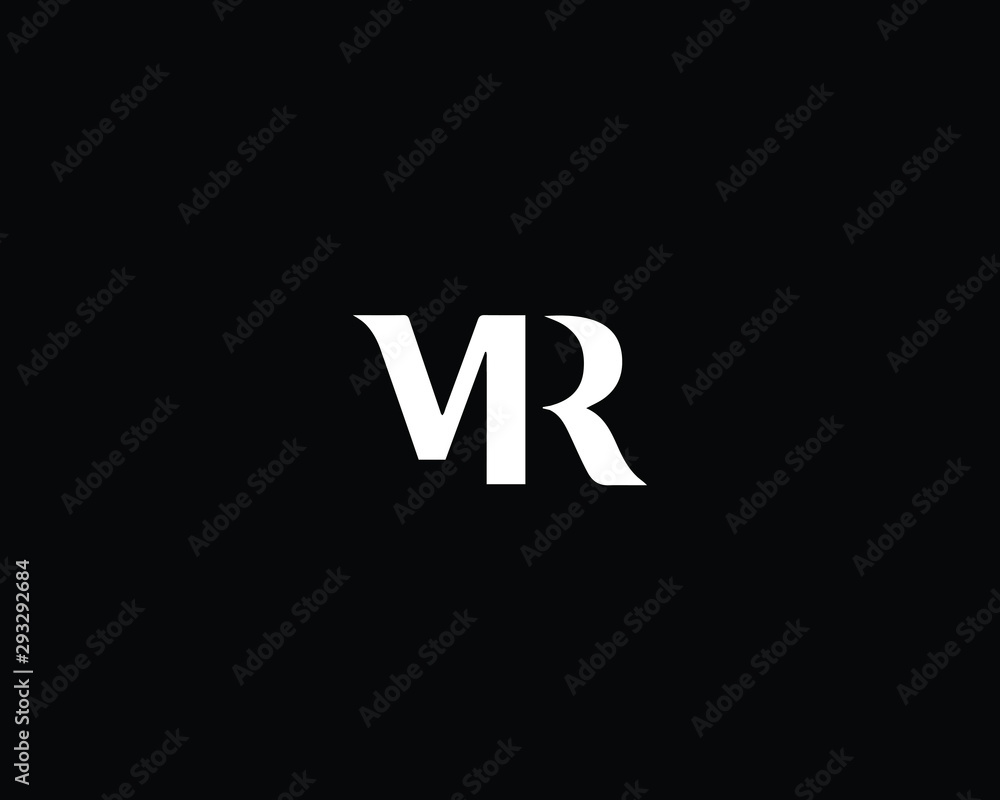 Professional and Minimalist Letter MR Logo Design, Editable in Vector Format in Black and White Color Professional and Minimalist Letter MR Logo Design, Editable in Vector Format in Black and White Color