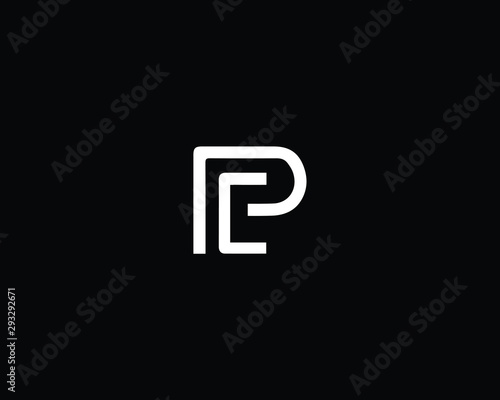 Professional and Minimalist Letter PC PE Logo Design, Editable in Vector Format in Black and White Color