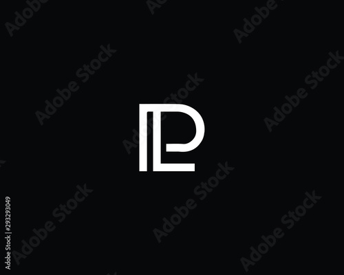 Professional and Minimalist Letter PL LP Logo Design, Editable in Vector Format in Black and White Color