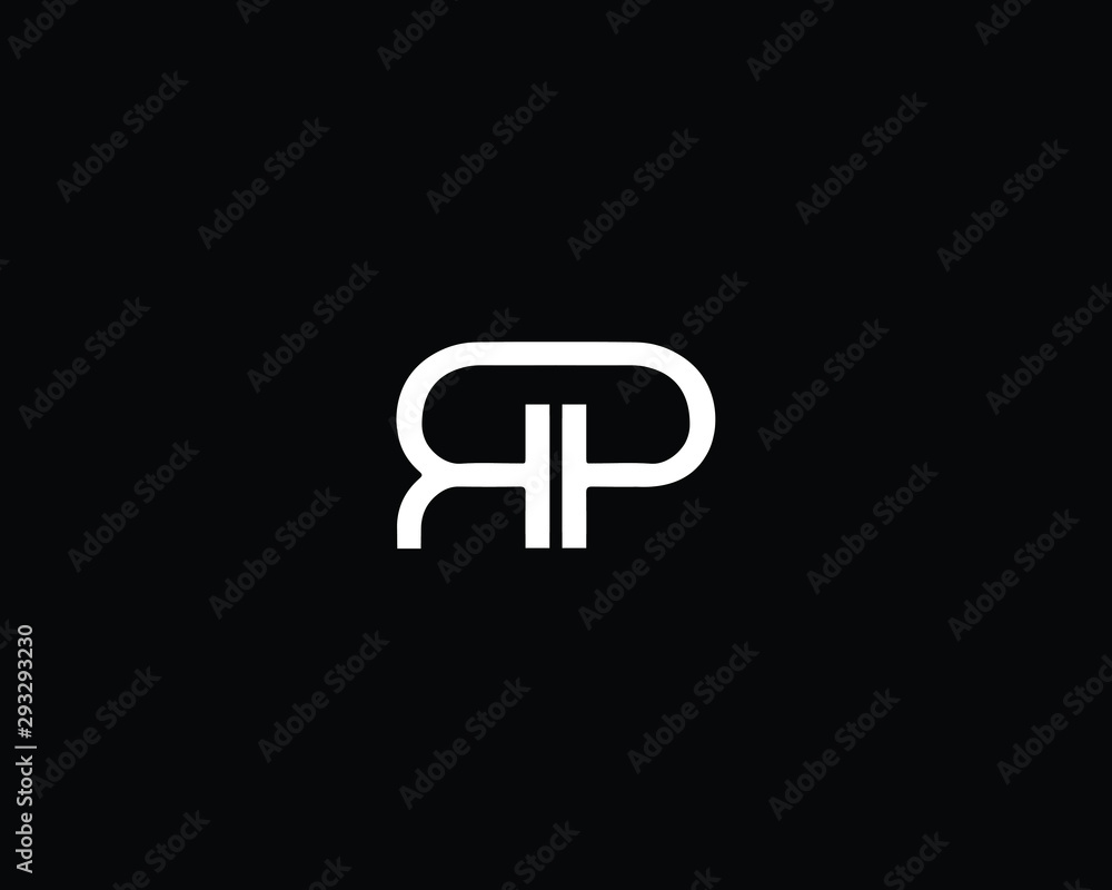 Professional and Minimalist Letter RP Logo Design, Editable in Vector Format in Black and White Color Professional and Minimalist Letter RP Logo Design, Editable in Vector Format in Black and White Color