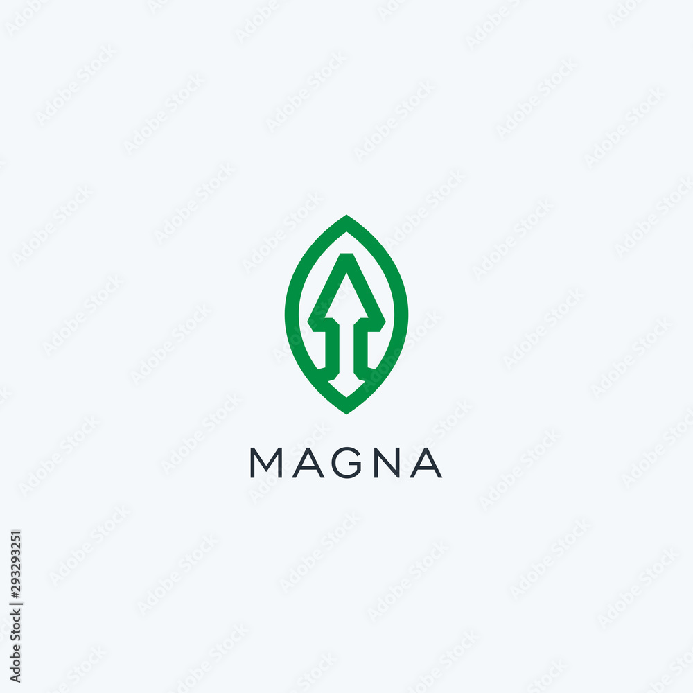 Leaf and arrow logo icon design vector Leaf and arrow logo icon design vector