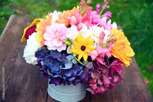 Grußkarte - bunter Blumenst...