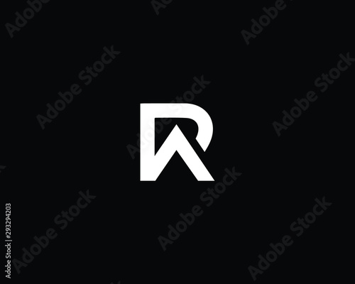 Professional and Minimalist Letter RA AR PA AP Logo Design, Editable in Vector Format in Black and White Color