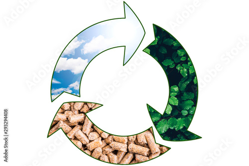 pellet biomass renewable fuel - green renewable sustainable economy