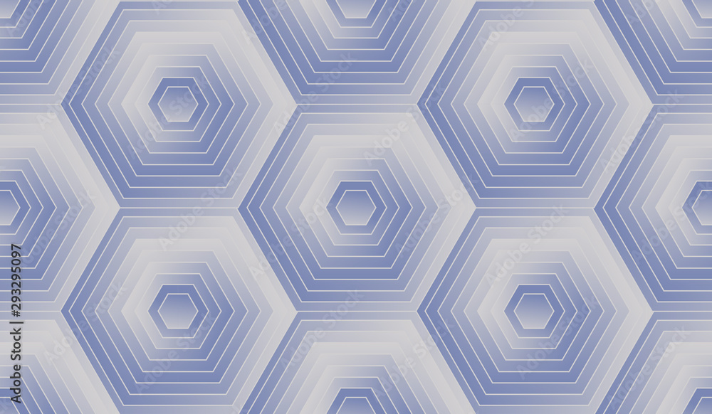 hexagonal lights seamless retro blue