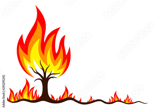 The Symbol of burning forest.