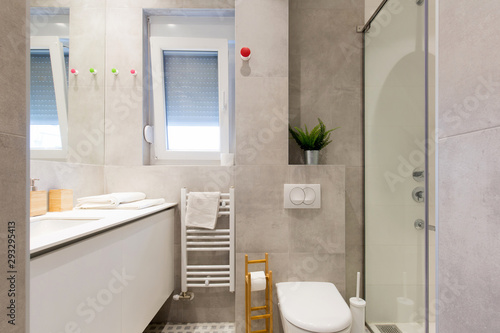Bathroom interior in renovated apartment