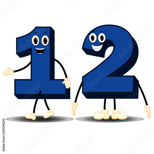 Colorful Number Twelve Character Vector