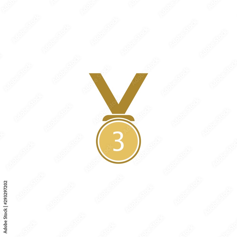 Medal logo template vector icon illustration