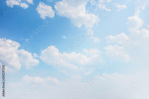 blue sky with soft clouds background