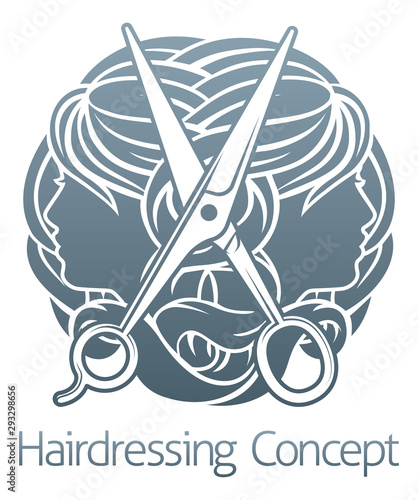 An abstract hair salon styl...