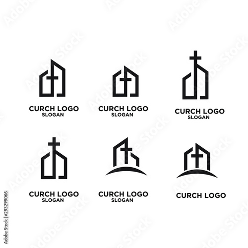 set church minimal logo icon designs