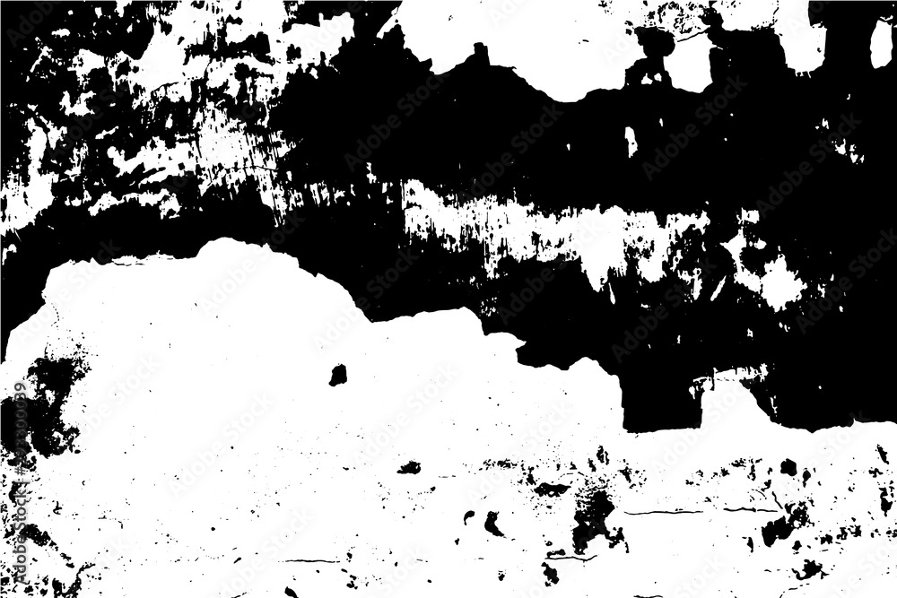 Fototapeta premium Grunge vector texture. Cracked old wall, damaged surface. Abstract busy background.
