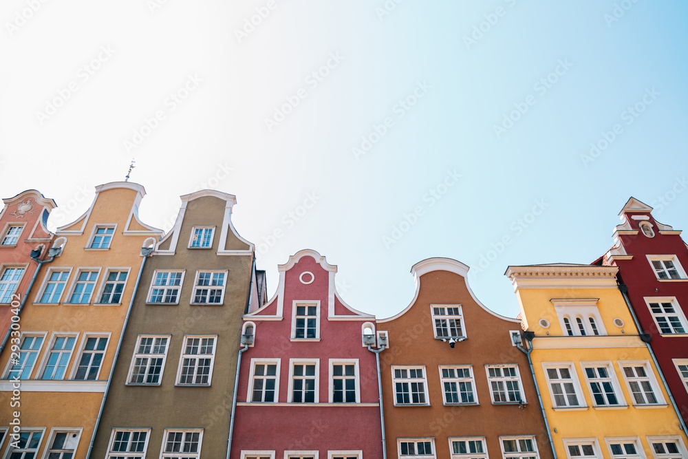 Old town colorful buildings in Gdansk, Poland