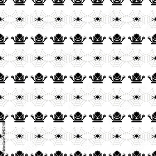 Seamless pattern. Monster grave