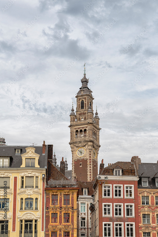 Lille France Belfry - Bell Tower in European Square Lille France Belfry - Bell Tower in European Square
