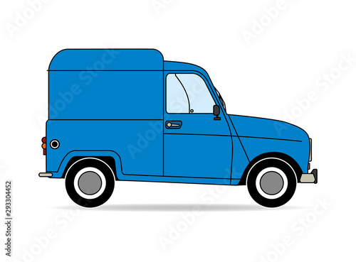 Französischer alter Kastenwagen