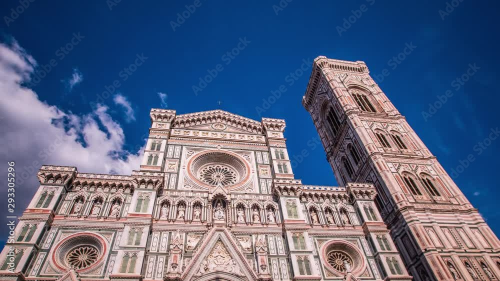 Time Lapse - Clouds over Duomo Santa Maria del Fiore - Florence Italy Time Lapse - Clouds over Duomo Santa Maria del Fiore - Florence Italy