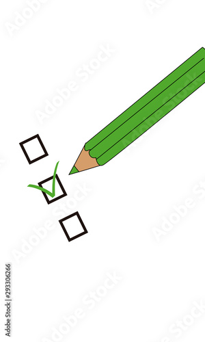 Lápiz verde sobre fondo blanco.