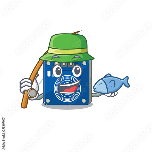 Fishing touch sensor clings to mascot wall