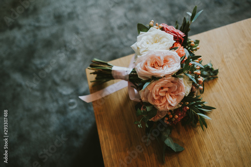 bouquet of white roses