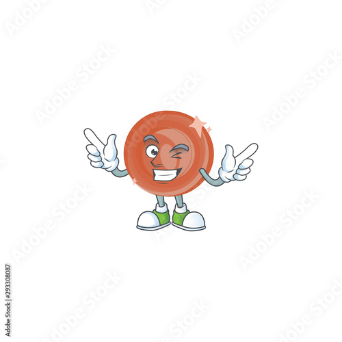 Wink bronze coin cartoon character with mascot
