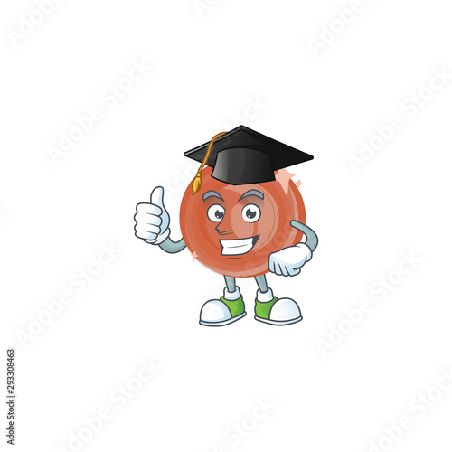 Graduation bronze coin cartoon character with mascot