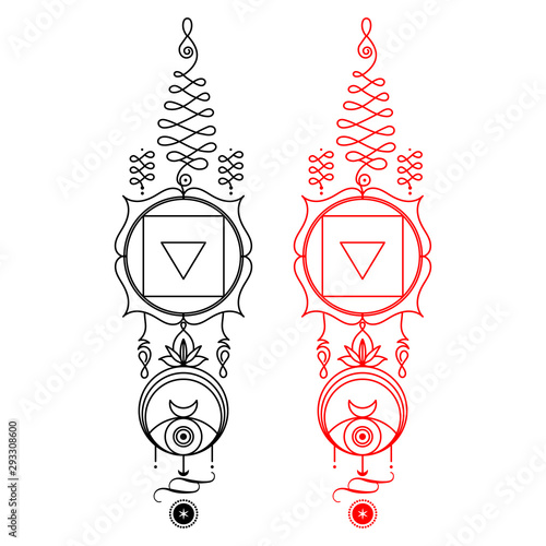 Root Chakra Totem protects and boosts chakra vibrations. And you get this effect by looking and using each symbol