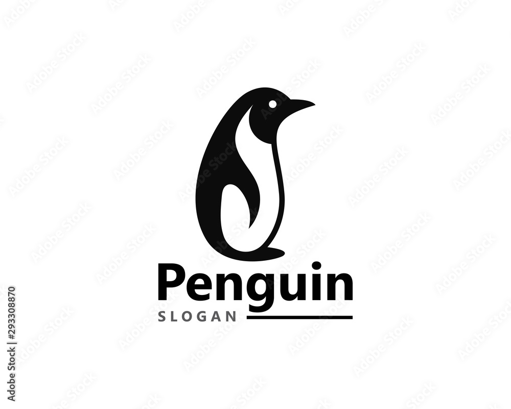 Obraz premium Creative Penguin Logo Template vector icon illustration design