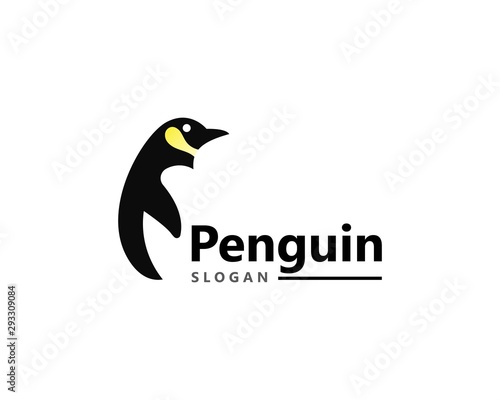 Creative Penguin Logo Template vector icon illustration design
