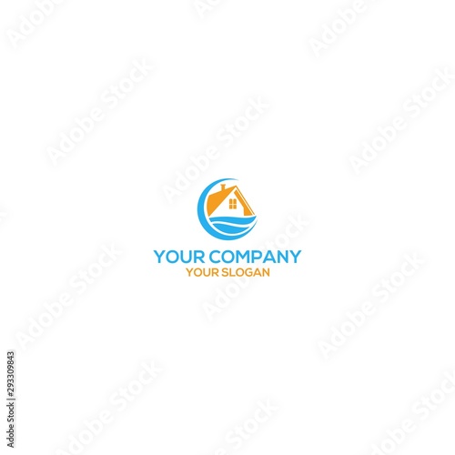 Bay Home Rental Logo Design Vector