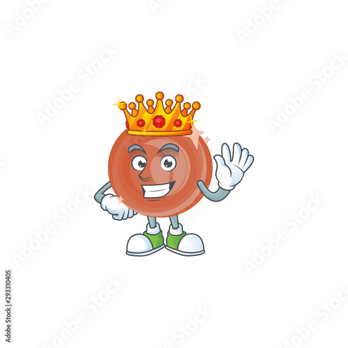 King bronze coin cartoon character mascot style.