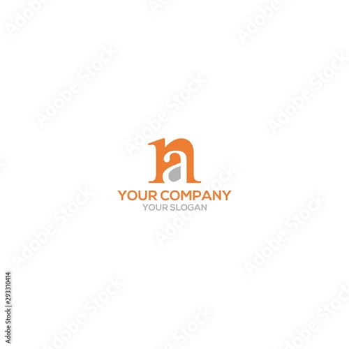 Simple NA Logo Design Vector