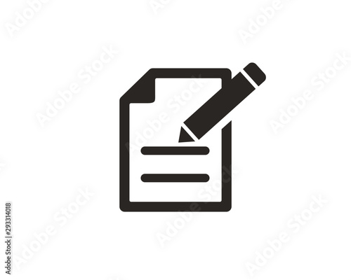 Write document icon symbol vector