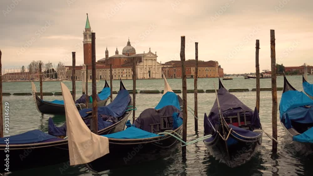 4k video of Gondola boat in Venice, Italy. Venetian famous touristic symbol 4k video of Gondola boat in Venice, Italy. Venetian famous touristic symbol