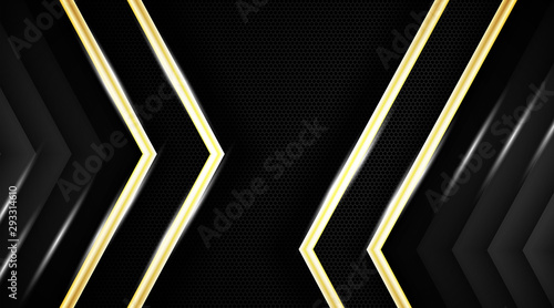 Dark abstract background vector with gold and luster. Vector illustration of EPS 10