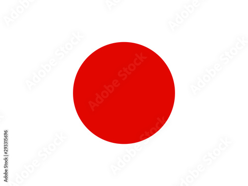 Japan National flag. original colors and proportion. Simply vector illustration, from countries flag set. World Countries from asia, america, europe, eurasia