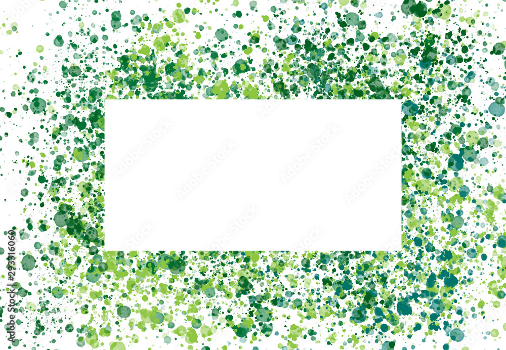 Abstract watercolor brush spatter bot digital art painting backgrounds and blank white color   rectangle shape for your text 