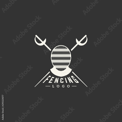 fencing logo equipment black white