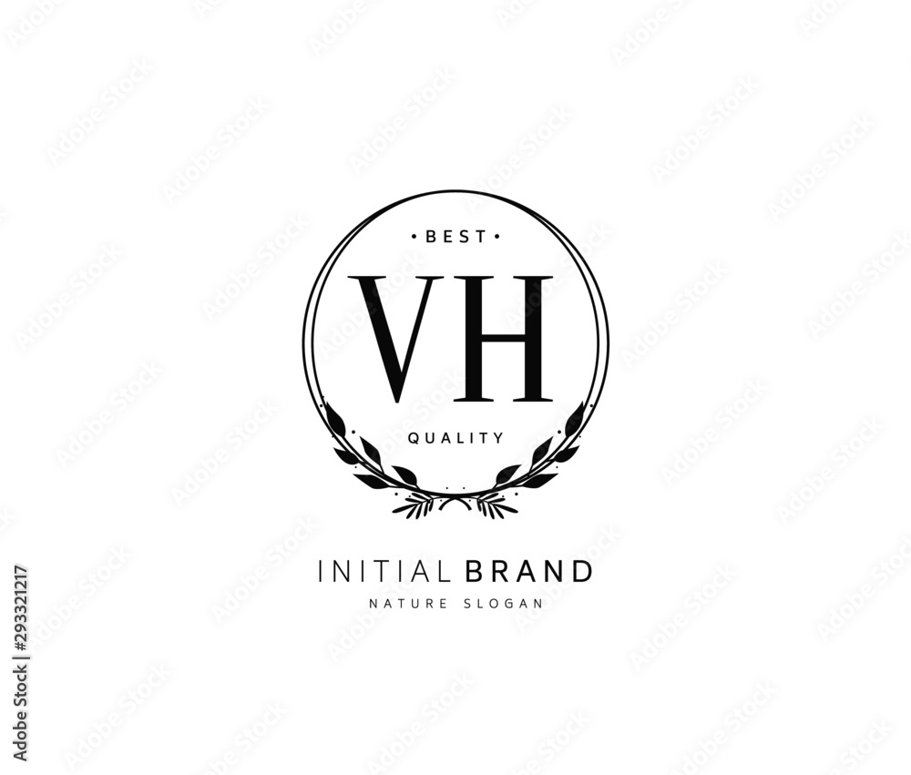 V H VH Beauty vector initial logo, handwriting logo of initial signature, wedding, fashion, jewerly, boutique, floral and botanical with creative template for any company or business. V H VH Beauty vector initial logo, handwriting logo of initial signature, wedding, fashion, jewerly, boutique, floral and botanical with creative template for any company or business.