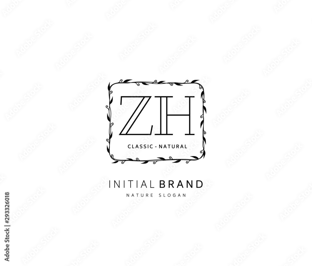 Z H ZH Beauty vector initial logo, handwriting logo of initial signature, wedding, fashion, jewerly, boutique, floral and botanical with creative template for any company or business. Z H ZH Beauty vector initial logo, handwriting logo of initial signature, wedding, fashion, jewerly, boutique, floral and botanical with creative template for any company or business.