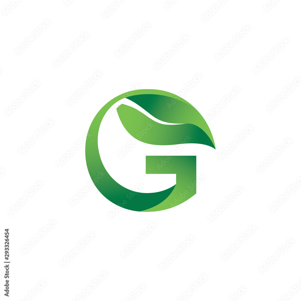 leaf initial A logo template leaf initial A logo template
