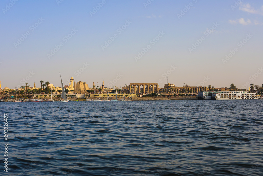 view of port of luxor, egypt